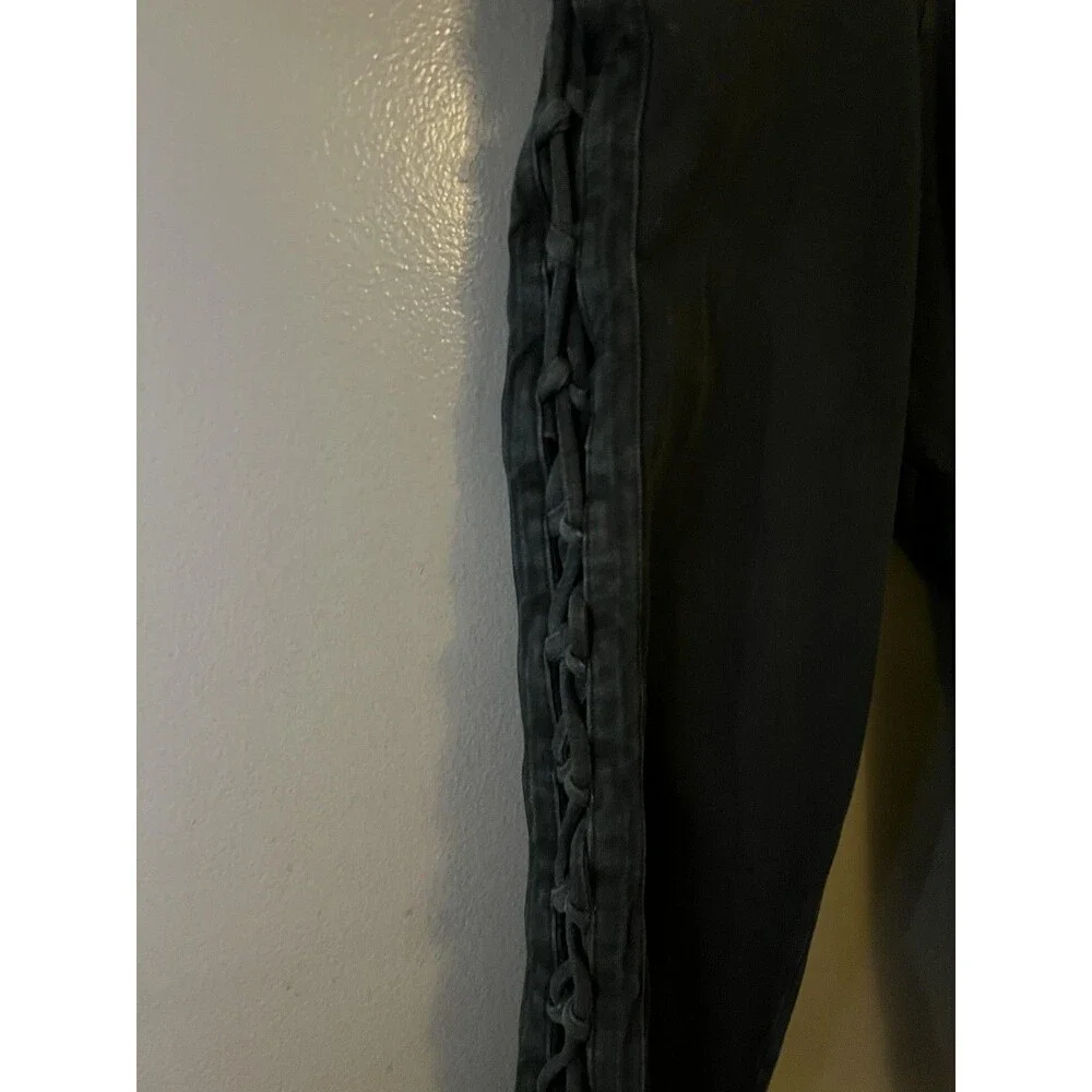 PINK Victoria's Secret Leggings Womens Medium Black Yoga Lattice Cutout - Picture 3 of 8